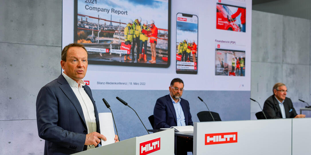 Liechtenstein Schaan Hilti AG Bilanzmedienkonferenz 2021 Liechtenstein Schaan Hilti AG Bilanzmedienkonferenz 2021